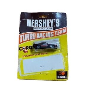 Hershey’s Turbo Racing Team Car Toy NEW Brown Vintage Die Cast Metal
